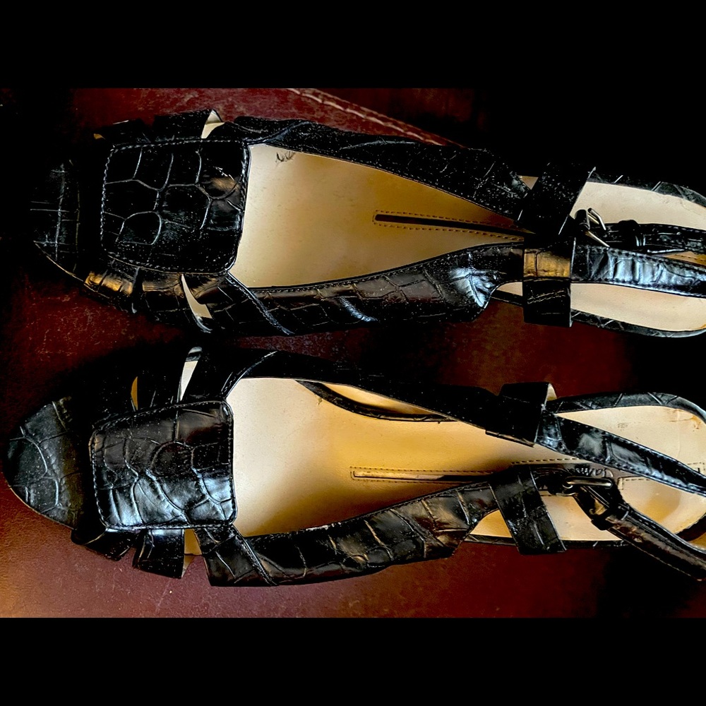 Black dress high heel shoes